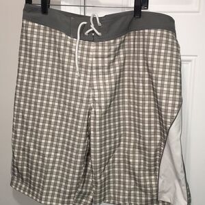 Gray white penguin board surf surfer swim shorts Cameron Smith Australia golfer